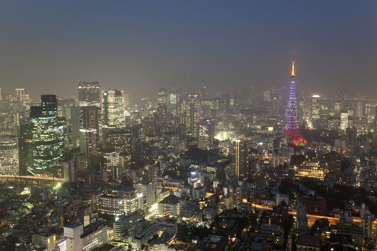 'Dusk View of Tokyo from Tokyo City View Observation Deck, Roppongi ...