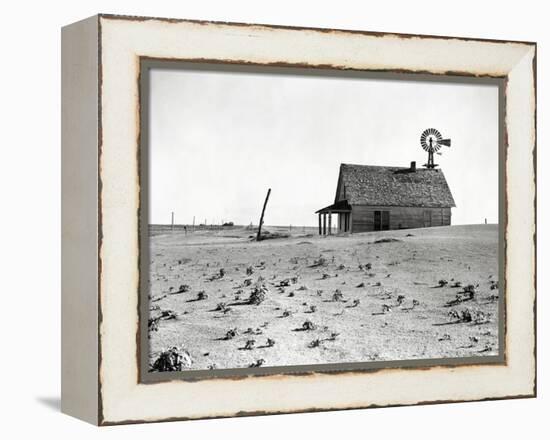 Dust Bowl Farm in Texas-Bettmann-Framed Premier Image Canvas