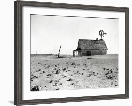 Dust Bowl Farm in Texas-Bettmann-Framed Photographic Print