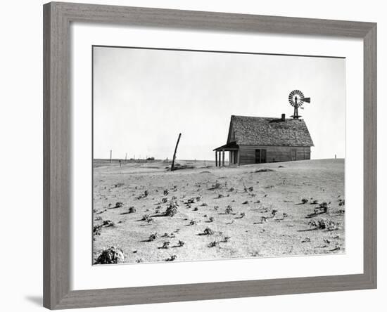 Dust Bowl Farm in Texas-Bettmann-Framed Photographic Print