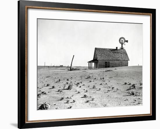 Dust Bowl Farm in Texas-Bettmann-Framed Photographic Print