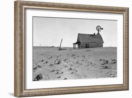 Dust Bowl Farm-Dorothea Lange-Framed Art Print