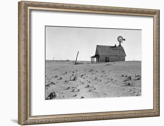 Dust Bowl Farm-Dorothea Lange-Framed Art Print