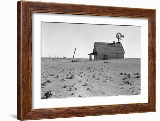 Dust Bowl Farm-Dorothea Lange-Framed Art Print