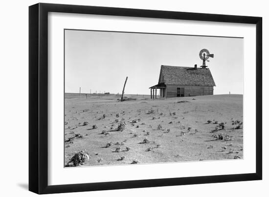 Dust Bowl Farm-Dorothea Lange-Framed Art Print