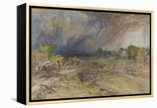 Dust Storm Coming On, Near Jaipur Rajputana, 1863-William 'Crimea' Simpson-Framed Premier Image Canvas