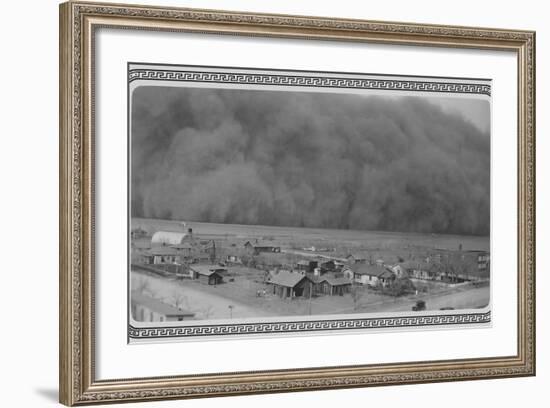 Dust Storm in Rolla, Kansas-null-Framed Photo