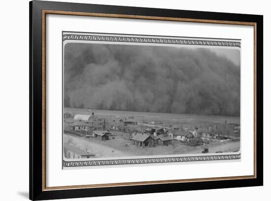 Dust Storm in Rolla, Kansas-null-Framed Photo