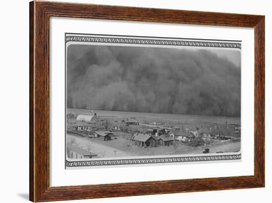 Dust Storm in Rolla, Kansas-null-Framed Photo