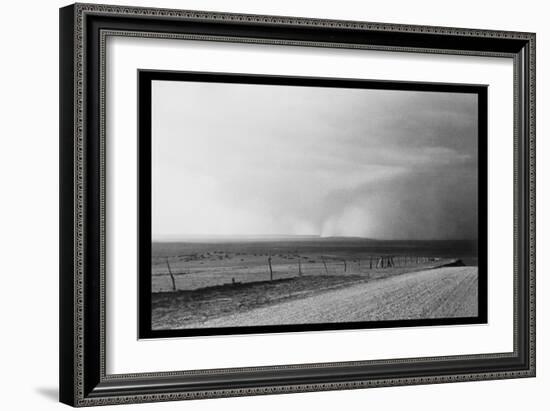 Dust Storm near Mills, New Mexico-Dorothea Lange-Framed Art Print