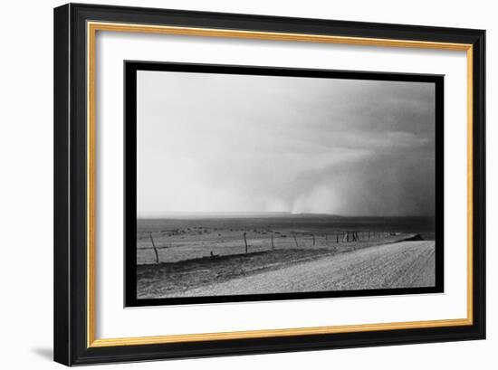 Dust Storm near Mills, New Mexico-Dorothea Lange-Framed Art Print