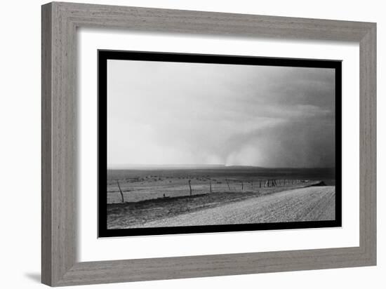 Dust Storm near Mills, New Mexico-Dorothea Lange-Framed Art Print