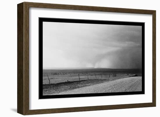 Dust Storm near Mills, New Mexico-Dorothea Lange-Framed Art Print