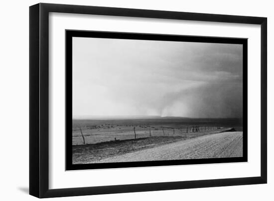 Dust Storm near Mills, New Mexico-Dorothea Lange-Framed Art Print