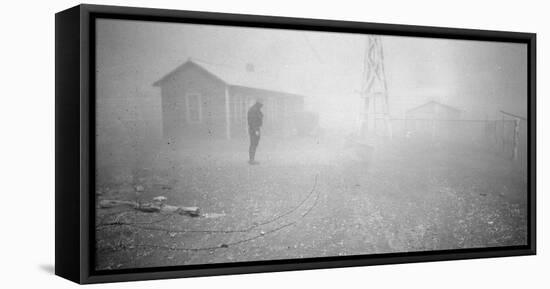 Dust storm New Mexico, 1935-Dorothea Lange-Framed Premier Image Canvas