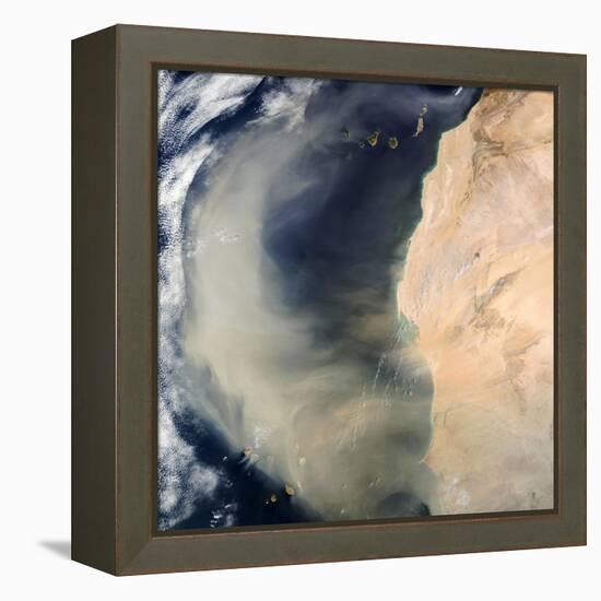 Dust Storm Over the Cape Verde Islands-PLANETOBSERVER-Framed Premier Image Canvas