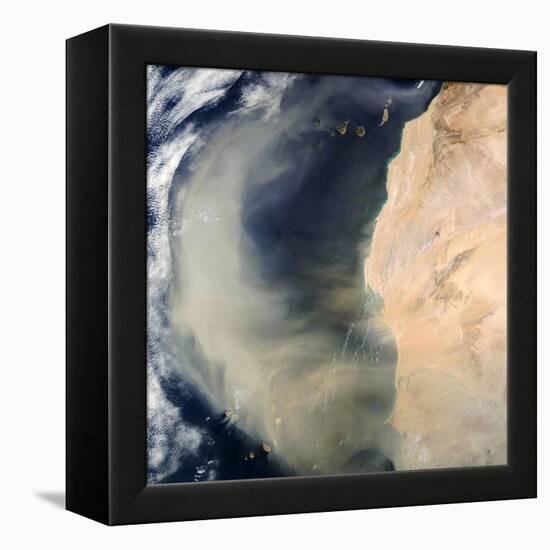 Dust Storm Over the Cape Verde Islands-PLANETOBSERVER-Framed Premier Image Canvas