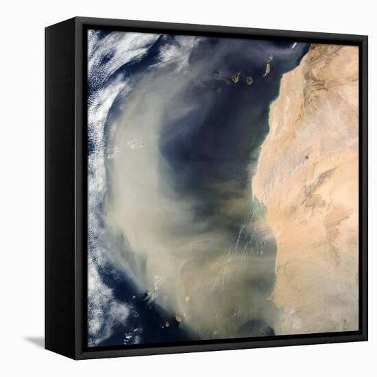 Dust Storm Over the Cape Verde Islands-PLANETOBSERVER-Framed Premier Image Canvas