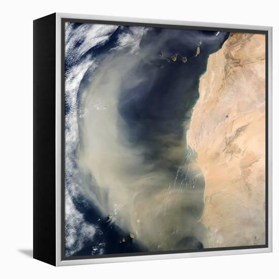 Dust Storm Over the Cape Verde Islands-PLANETOBSERVER-Framed Premier Image Canvas