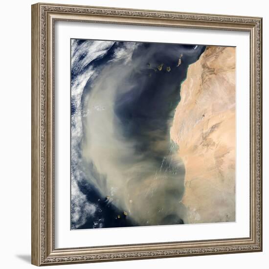 Dust Storm Over the Cape Verde Islands-PLANETOBSERVER-Framed Premium Photographic Print