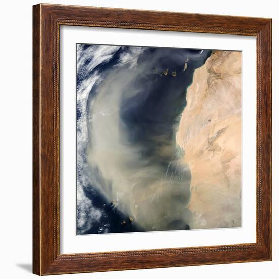 Dust Storm Over the Cape Verde Islands-PLANETOBSERVER-Framed Premium Photographic Print