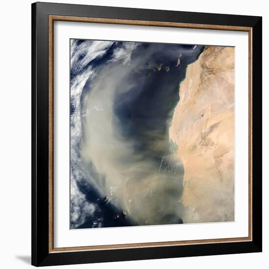 Dust Storm Over the Cape Verde Islands-PLANETOBSERVER-Framed Premium Photographic Print