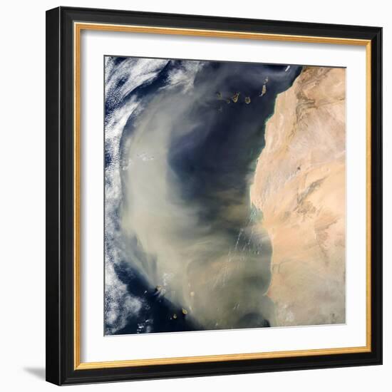 Dust Storm Over the Cape Verde Islands-PLANETOBSERVER-Framed Premium Photographic Print