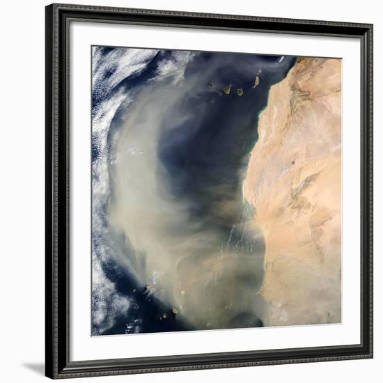 Dust Storm Over the Cape Verde Islands-PLANETOBSERVER-Framed Photographic Print