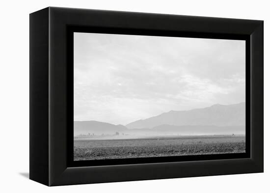 Dust Storm over the Manzanar Relocation Camp-Ansel Adams-Framed Stretched Canvas
