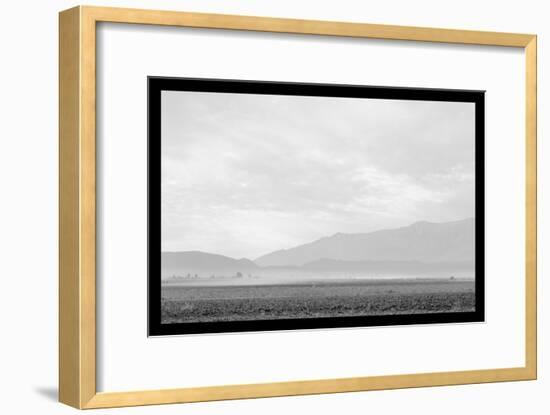 Dust Storm over the Manzanar Relocation Camp-Ansel Adams-Framed Art Print