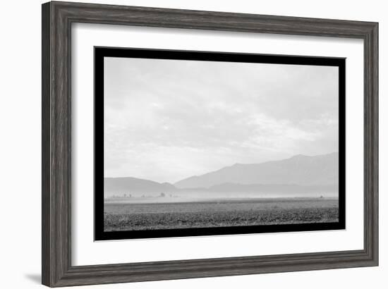 Dust Storm over the Manzanar Relocation Camp-Ansel Adams-Framed Art Print