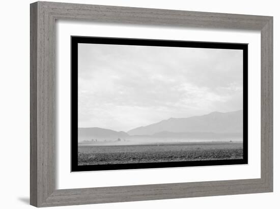 Dust Storm over the Manzanar Relocation Camp-Ansel Adams-Framed Art Print