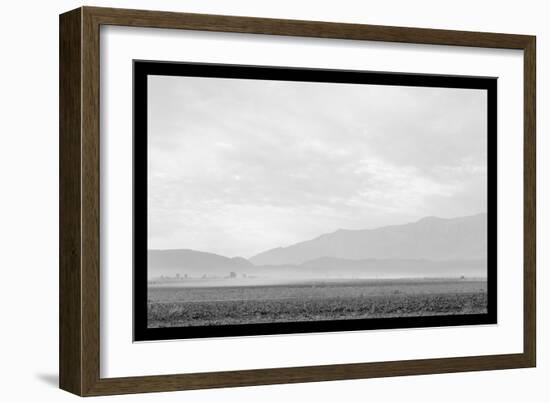 Dust Storm over the Manzanar Relocation Camp-Ansel Adams-Framed Art Print