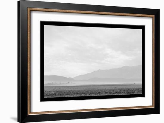 Dust Storm over the Manzanar Relocation Camp-Ansel Adams-Framed Art Print