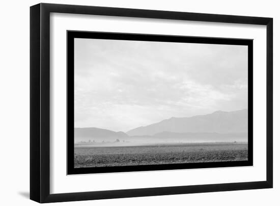 Dust Storm over the Manzanar Relocation Camp-Ansel Adams-Framed Art Print