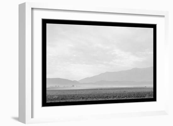 Dust Storm over the Manzanar Relocation Camp-Ansel Adams-Framed Art Print