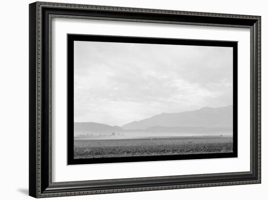 Dust Storm over the Manzanar Relocation Camp-Ansel Adams-Framed Art Print