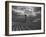 Dust Storm Rising over Farmer Walking Across His Plowed Field-Margaret Bourke-White-Framed Photographic Print