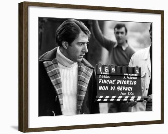 Dustin Hoffman on the Set-null-Framed Photographic Print