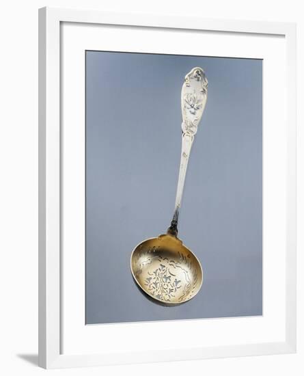 Dusting Spoon with Embossed Liberty-Style Decoration, Minerva Hallmark, Vermeil, France-null-Framed Giclee Print