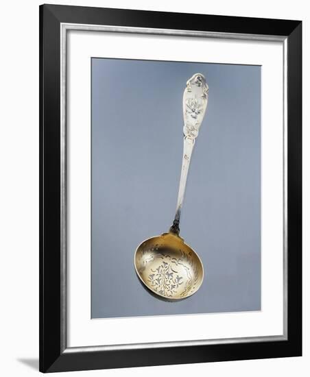 Dusting Spoon with Embossed Liberty-Style Decoration, Minerva Hallmark, Vermeil, France-null-Framed Giclee Print