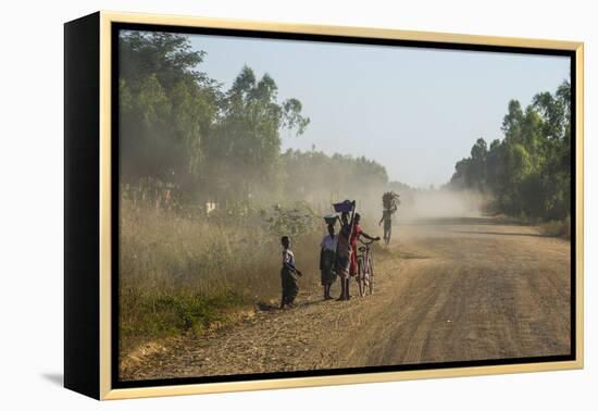 Dusty Road, Mount Mulanje, Malawi, Africa-Michael Runkel-Framed Premier Image Canvas