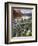 Dusty Star Mountain, St. Mary Lake, and Wildflowers at Dawn, Glacier National Park, Montana, United-James Hager-Framed Photographic Print