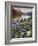 Dusty Star Mountain, St. Mary Lake, and Wildflowers at Dawn, Glacier National Park, Montana, United-James Hager-Framed Photographic Print