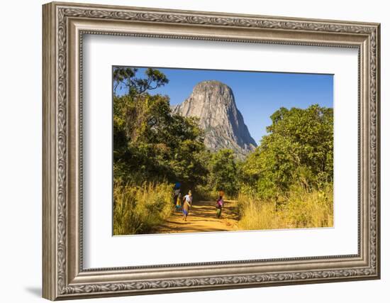 Dusty Track Laeding to the Granite Peaks of Mount Mulanje, Malawi, Africa-Michael Runkel-Framed Photographic Print