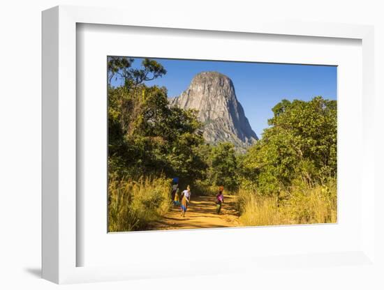 Dusty Track Laeding to the Granite Peaks of Mount Mulanje, Malawi, Africa-Michael Runkel-Framed Photographic Print