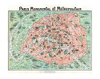 Paris Monumental & Metropolitain-Dutal-Laminated Premium Giclee Print