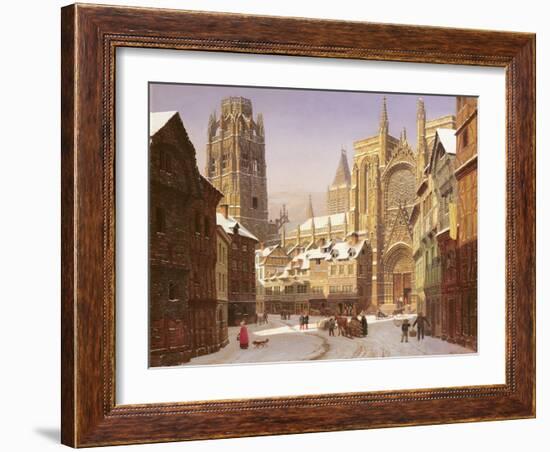 Dutch Cathedral Town-Heinrich Hansen-Framed Giclee Print