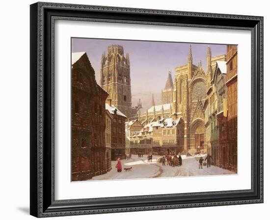 Dutch Cathedral Town-Heinrich Hansen-Framed Giclee Print