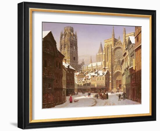 Dutch Cathedral Town-Heinrich Hansen-Framed Giclee Print